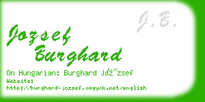 jozsef burghard business card